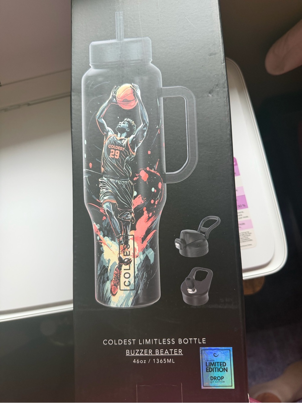 Coldest Limitless Bottle Buzzer Beater 46oz — Black Graphic